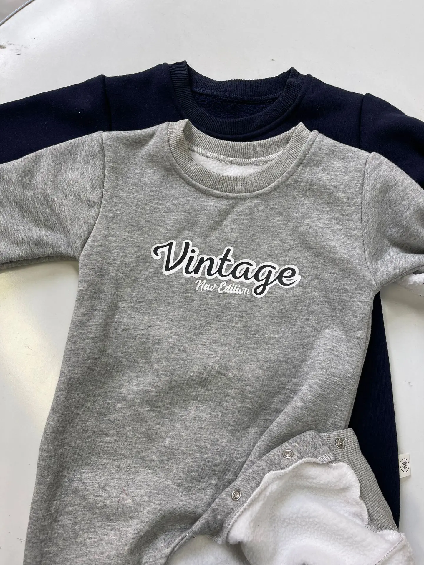 2024 Winter New Baby Fleece Romper Boy Girl Newborn Long Sleeve Warm Jumpsuit Letter Print Toddler Plus Velvet Clothes 0-24M