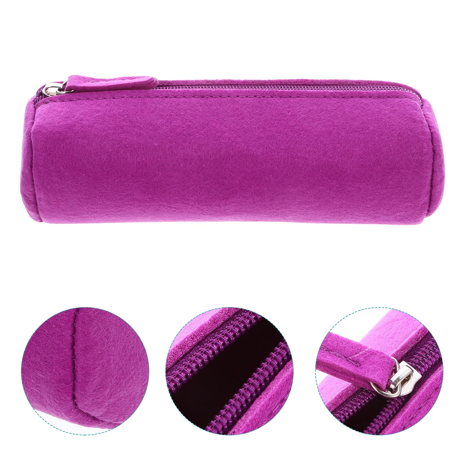 

Pencil Case Cute School Supplies Small Purple Felt Multifunction Student Bag