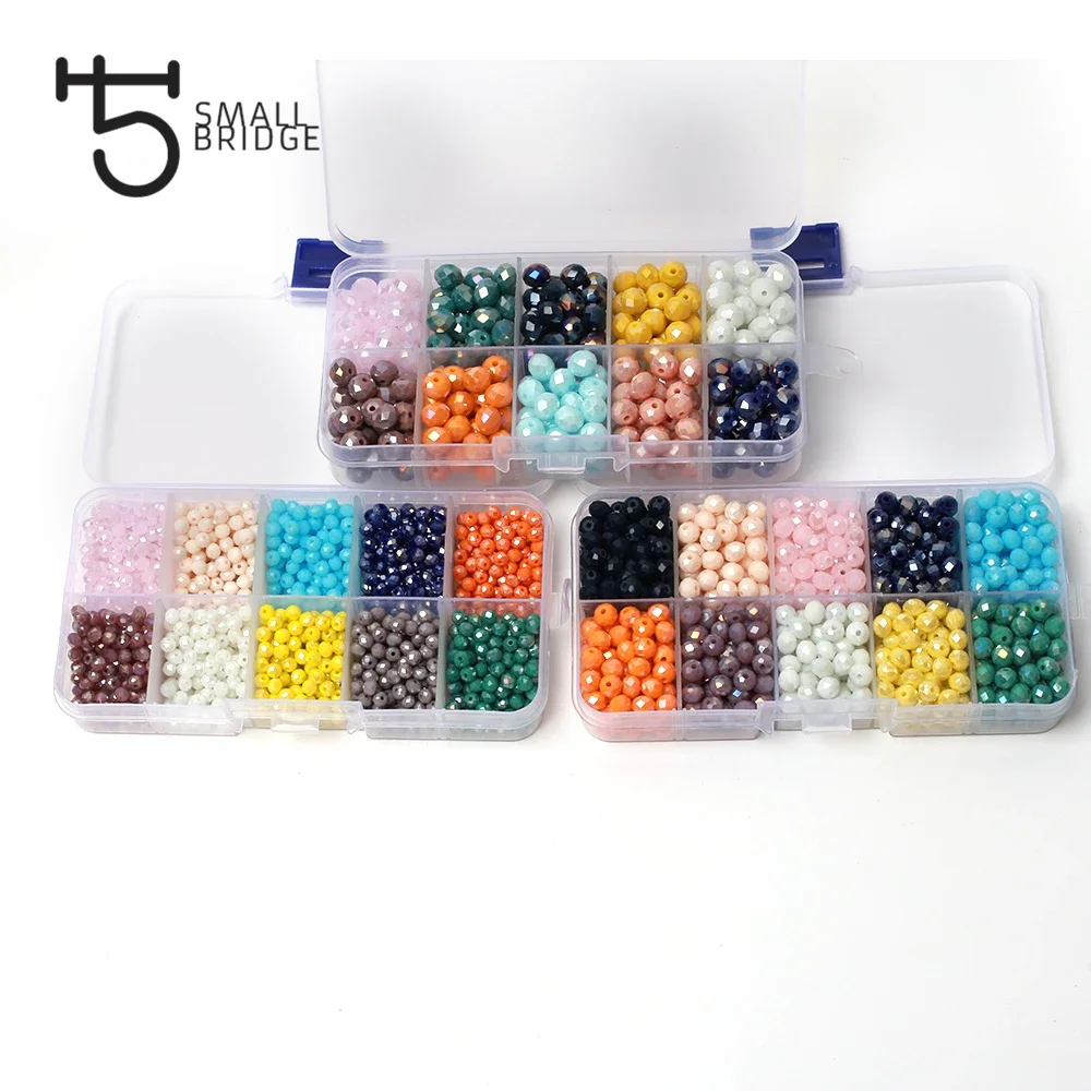 Czech Ceramics Crystal Round Flat Beads kit for Jewelry Making Diy Necklace Beads Diy Jewelry Mix Loose Spacer Beads Set