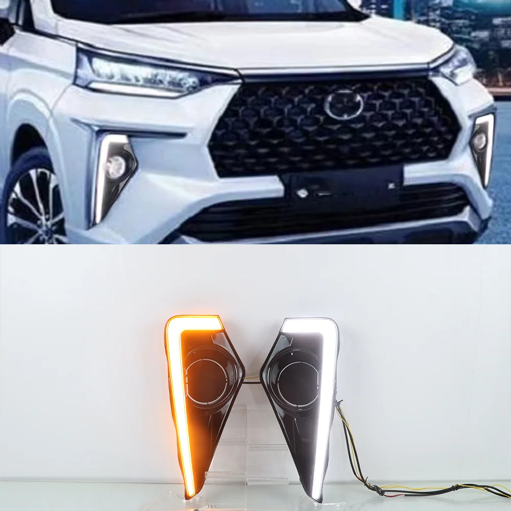 Auto LED Daytime Running Light DRL Front Foglight Head Fog Lamp Original Design Body Kit Upgrade For Toyota Veloz 2023