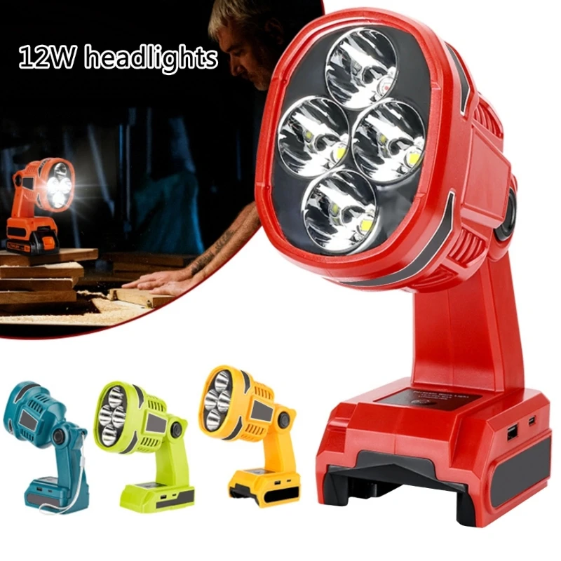 517A LED LIGHT Light Jobsite Spotlight para 18V 20V Lámpara lámpara batería libre