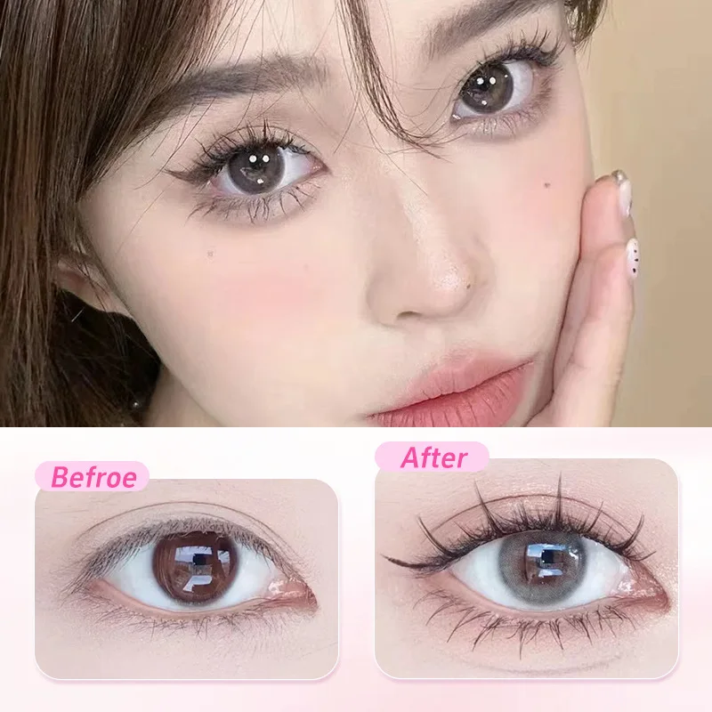MIAOJIE لطيف الحلو تكنولوجيا Pre-Bond اضغط على الرموش غلويليس لتقوم بها بنفسك رمش ذاتية اللصق رموش واقعية قابلة لإعادة الاستخدام