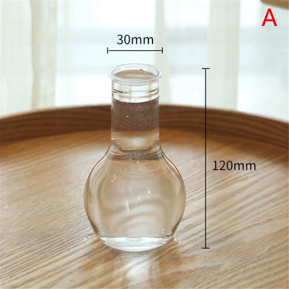 1PC Clear Plastic Hyacinth Vase Transparent Flower Plant Bottle Pot DIY Ornaments Home Living Room Garden Decor Simple Flowerpot