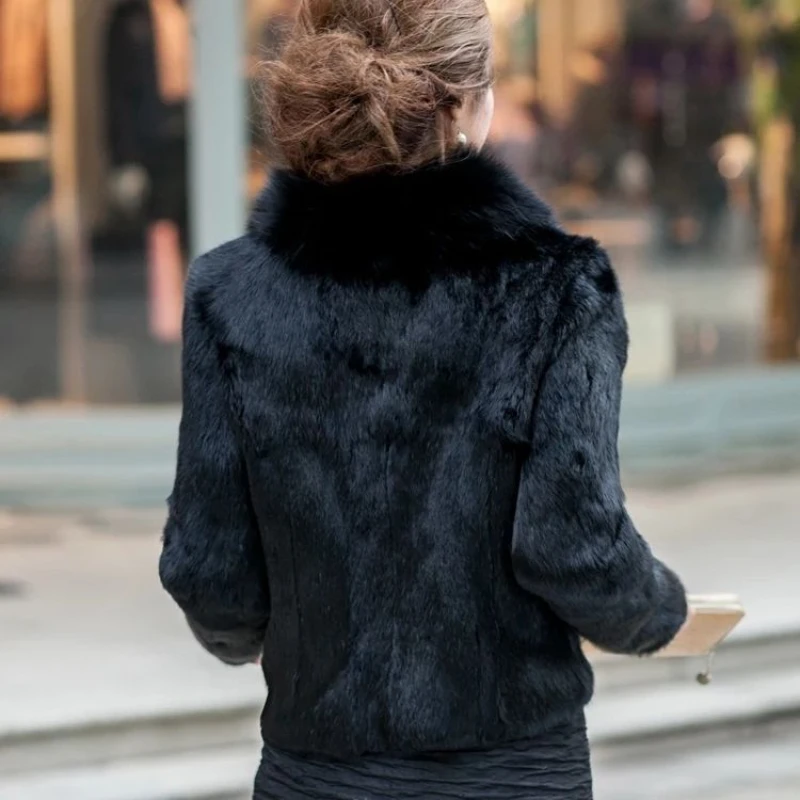 Black White Faux Fur Coat Women Autumn Winter Winter High Quality Short Imitation Fur Jacket Female New Plush Outerwear