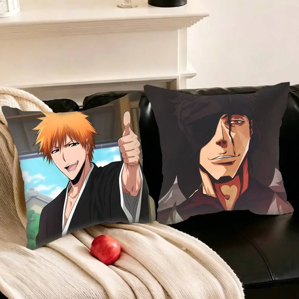 

B-Bleach Ichigo Kurosaki S-Sosuke Various Sizes Square Pillowcase For Car Home Bedchamber Decor