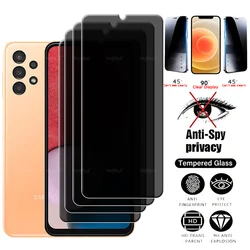4Pcs For Samsung A13 Glass Samsung Galaxy A13 Tempered Glass 9H HD Privacy Anti-Spy Cover Glue Screen Protector Samsung A13 A 13