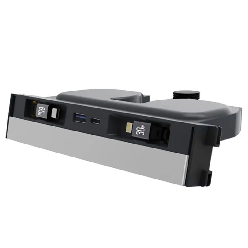 

Car Smart Docking Station TYPE-C+Lightning Interface Docking Station Telescopic Rope For Tesla Model 3 Highland Model Y-A67F