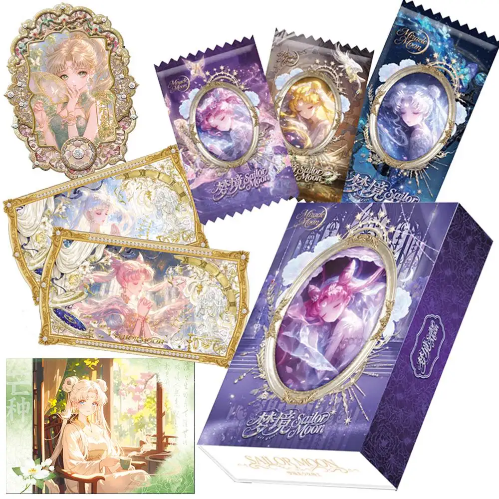 

Sailor Moon Collection Card Exquisite Gold Bordered Enamel Card Kid's Like Magical Japanese Anime Peripheral Creative Toy Gift