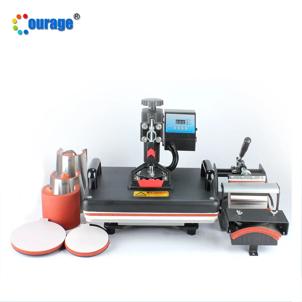 Hot-selling small-size flatbed printer 8-in-1 sublimation transfer machine