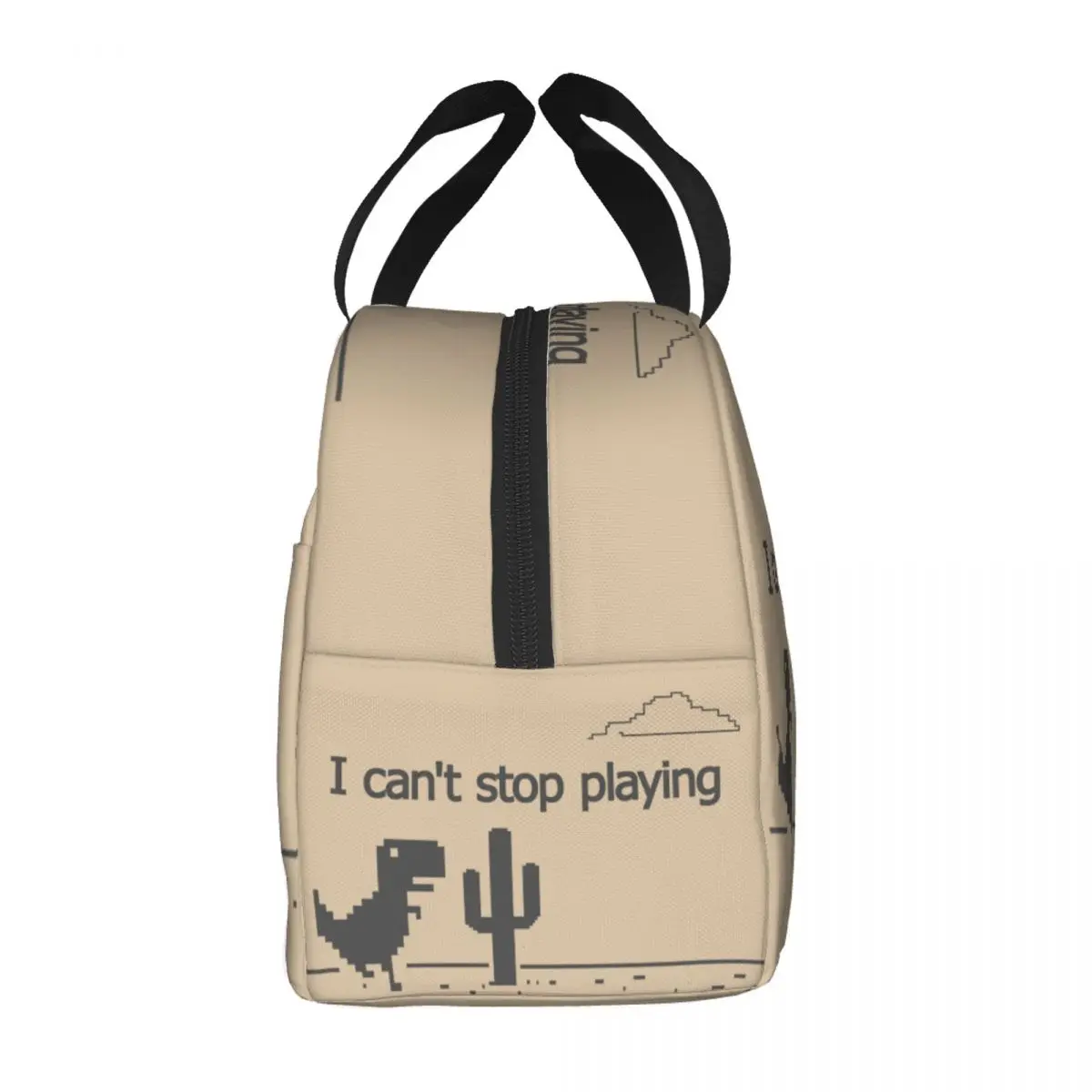 No Internet Dinosaur Insulated Lunch Tote Bag Portable Cooler Thermal Food Dino Geek Lunch Box for Women School Picnic Bento Box