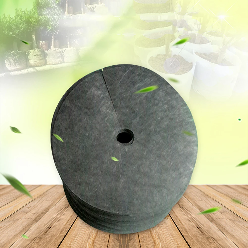 

10pcs Weeding Cloth Non-Woven Gardening Biodegradable Control Fabric Ground Cover Agriculture Orchard Weeding Cloth (Black, the