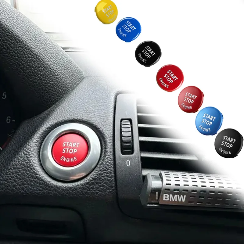 Car Engine Start Stop Button Cover Replacement Fit For BMW X1 X5 X6 E84 E83 E70 E71 Z4 E89 1 3 5 Series E87 E90 E91 E92 E93 E60