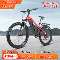 PULUMA PH001 Electric Bike 1000W Powerful Motor 48V20AH Lithium Battery Aldult Mountain Electric Bicycle 27.5-inch Tire E-bike