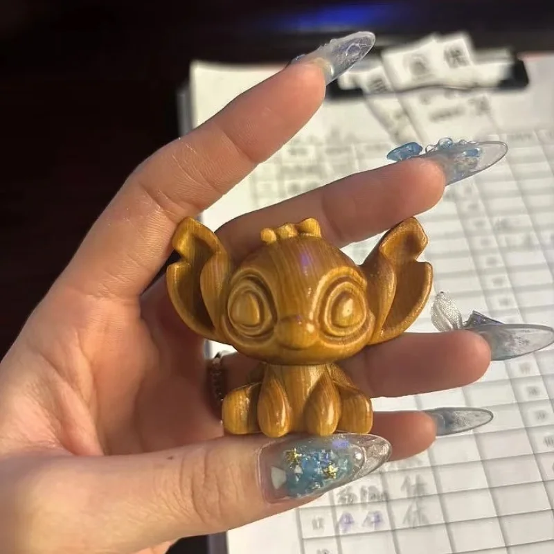 ليلو وستيتش اليدوية الخشب نحت كليف السرو الخشب الصلب تمثال الخشب الديكور الداخلي غرزة الخشب الصلب الشكل