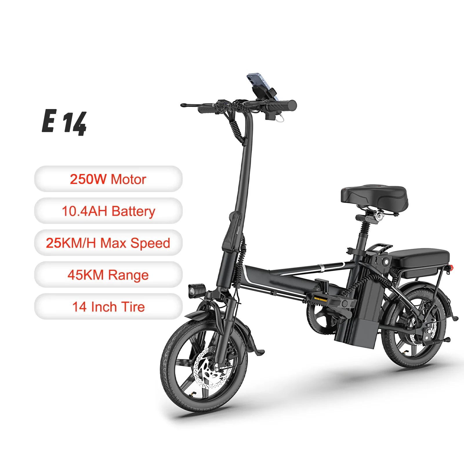 JUICEASE E14/E14 Pro Volwassen Elektrische Scooter 14 Inch Banden E-scooter Krachtige Motor Elektrische Scooter met Gratis Zitje