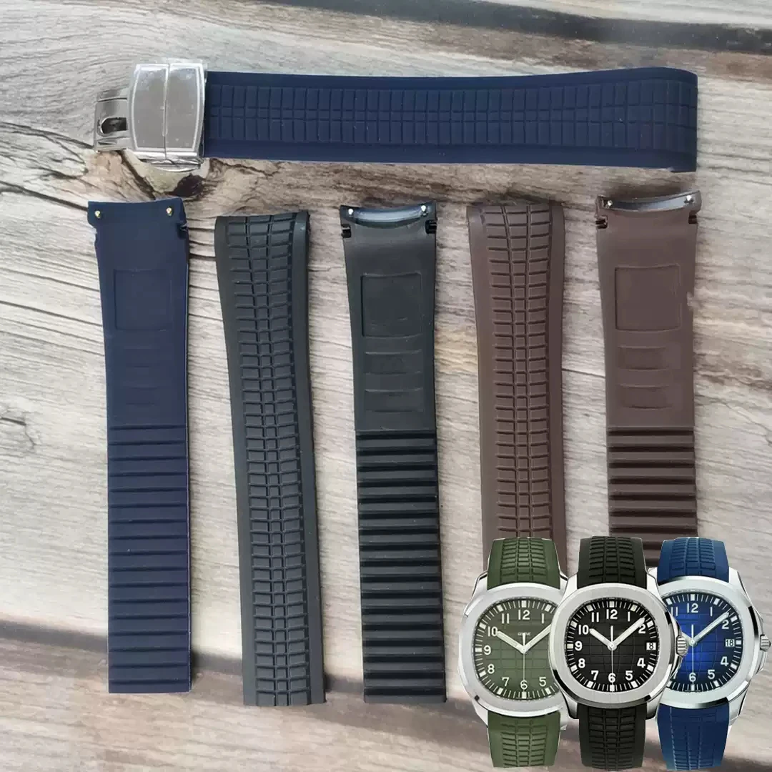 

PP Rubber Strap for Patek Philippe Grenade AQUANAUT Series 5167A/5168G Watch Strap Accessories 19mm 21mm