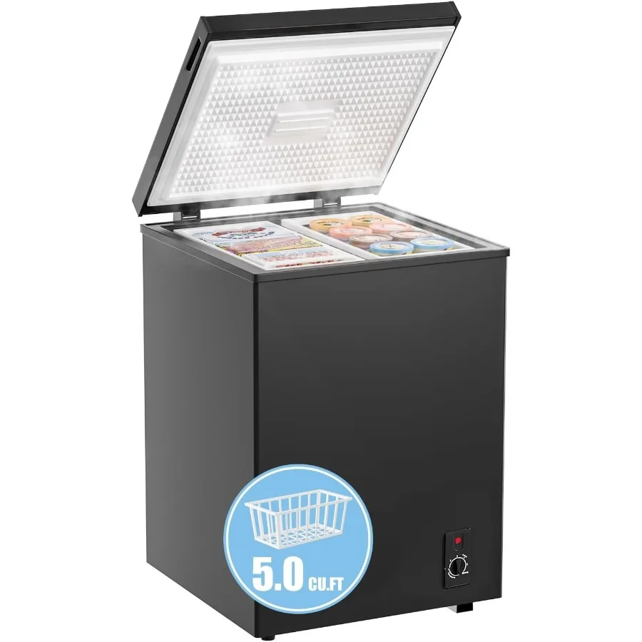 Bodacious Ultra Quiet Deep Freezer 5.0 Cu Ft Compact Design with Fast Freeze Technology and Low Power Consumption Perfectly Sui