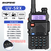 Baofeng UV-5RX Walkie Talkie Type-C Wireless Copy Frequency AM FM Long Rang Powerful Two Way Portable Radio UV-5R New Upgrade