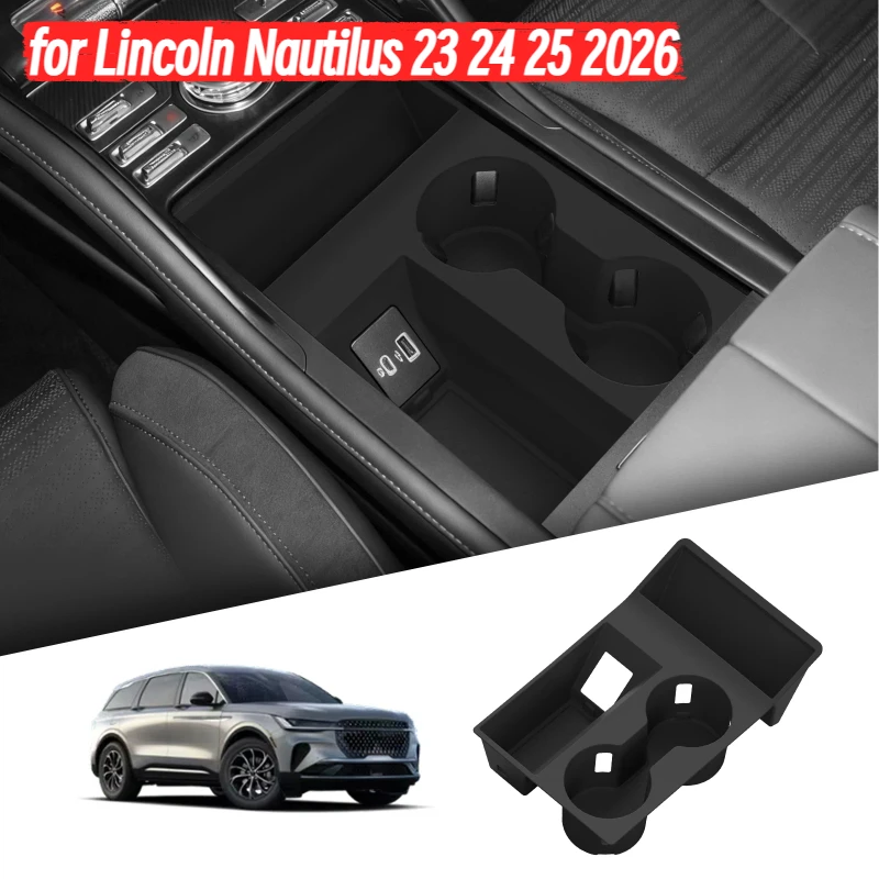 

for Lincoln Nautilus 23 24 25 2026 Water Cup Holder Anti -Dirt Pad Phone Wireless Charging Anti-slip Shock-Absorbing Accessories