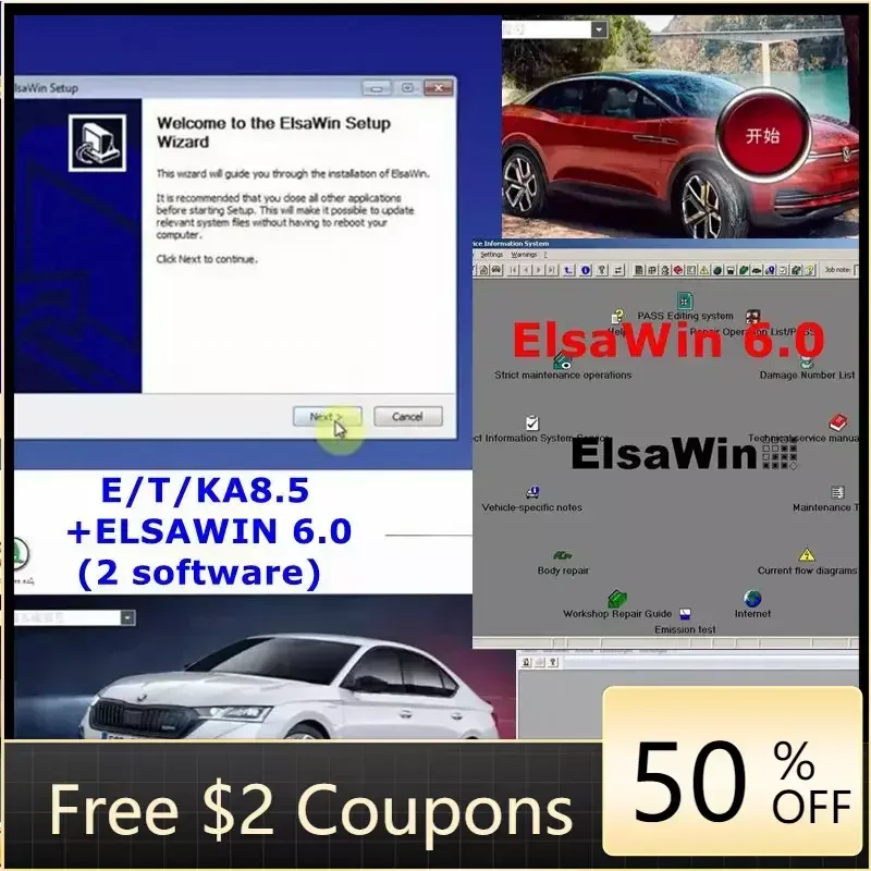 

2024 Elsawin 6.0 + ET/KA 8.5 Group Vehicles Electronic Parts Catalog Support ForV/W+AU//DI+SE//AT+SKO//DA Auto Repair Software