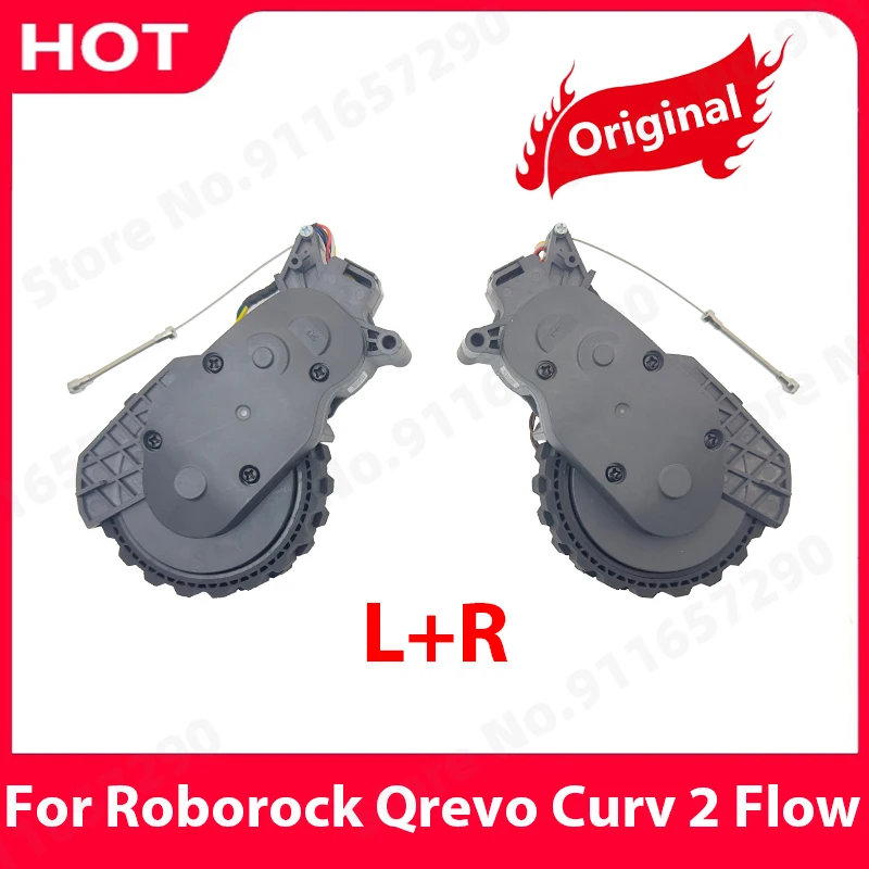 

New Original Left and Right Walking Wheels For Roborock Qrevo Curv 2 Flow Robot Vacuum Cleaner Wheel Accessories
