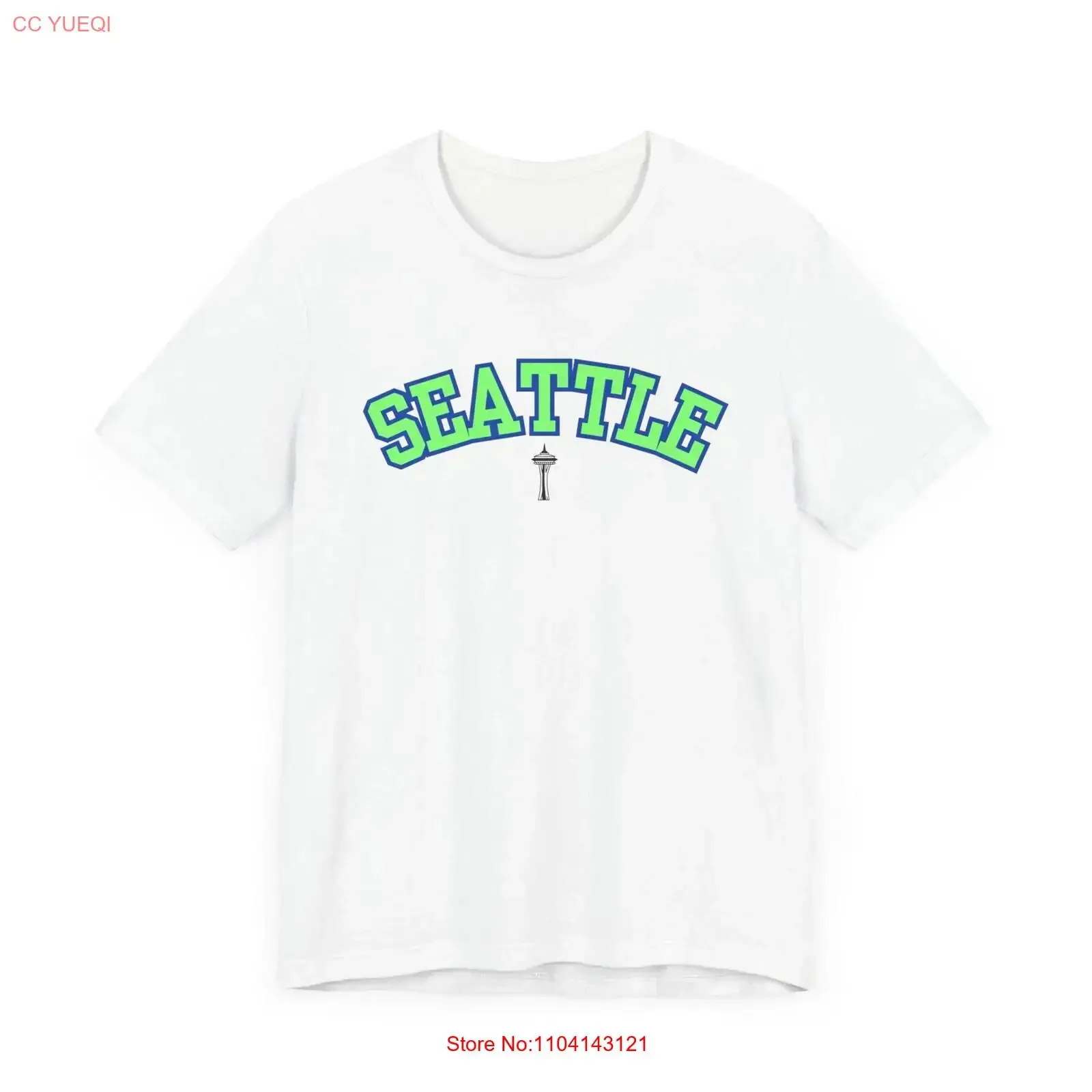 Seattle Jersey  T Shirt vintage Washed Soft Versatile Stylish Comfortable graphic fashion Slightly Stretched designer clothes