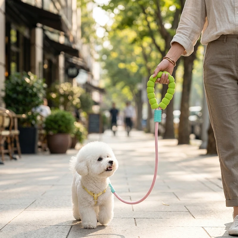 

Pawbient Durable Dog Leash Soft Foam Handle 360° Swivel Anti-Tangle Nylon Rope Lightweight Training Walking Puppy Pet Supplies