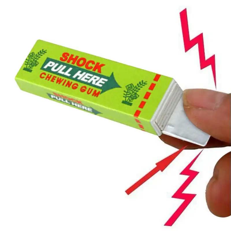 Nieuwe Elektrische Schokken Joke Kauwgom Pull Hoofd Shocking Speelgoed Gift Gadget Prank Trick Gag Funny Kauwgom Prank Speelgoed