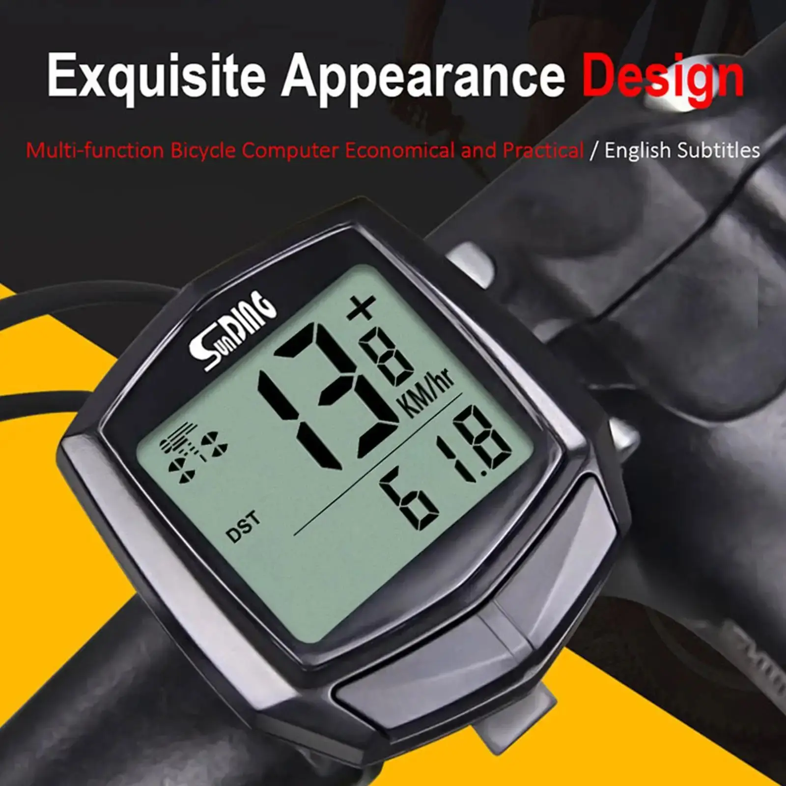 Bicycle Cycling Computer LCD Display Wired Odometer 15 Kinds of Functions Accurate Recording Auto Sleep Replaceable Battery image 2