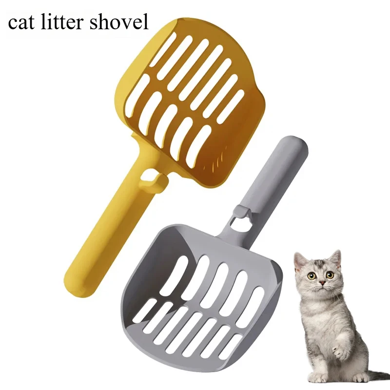 Large Cat Litter Shovel Cat Sand Poop Shovel Artifact Cleaning Long Handle with Hung Hook Pet Supplies Cat Litter Scoop Supplies