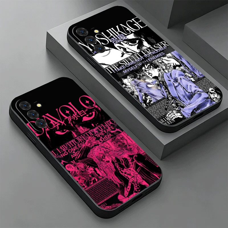 Soft Phone Case For Samsung A17 A37 A57 A16 A36 A56 A15 A35 A55 JoJo Adventure Cool A14 A34 A54 A13 A33 A53 A27 A26 A25 A24 A23