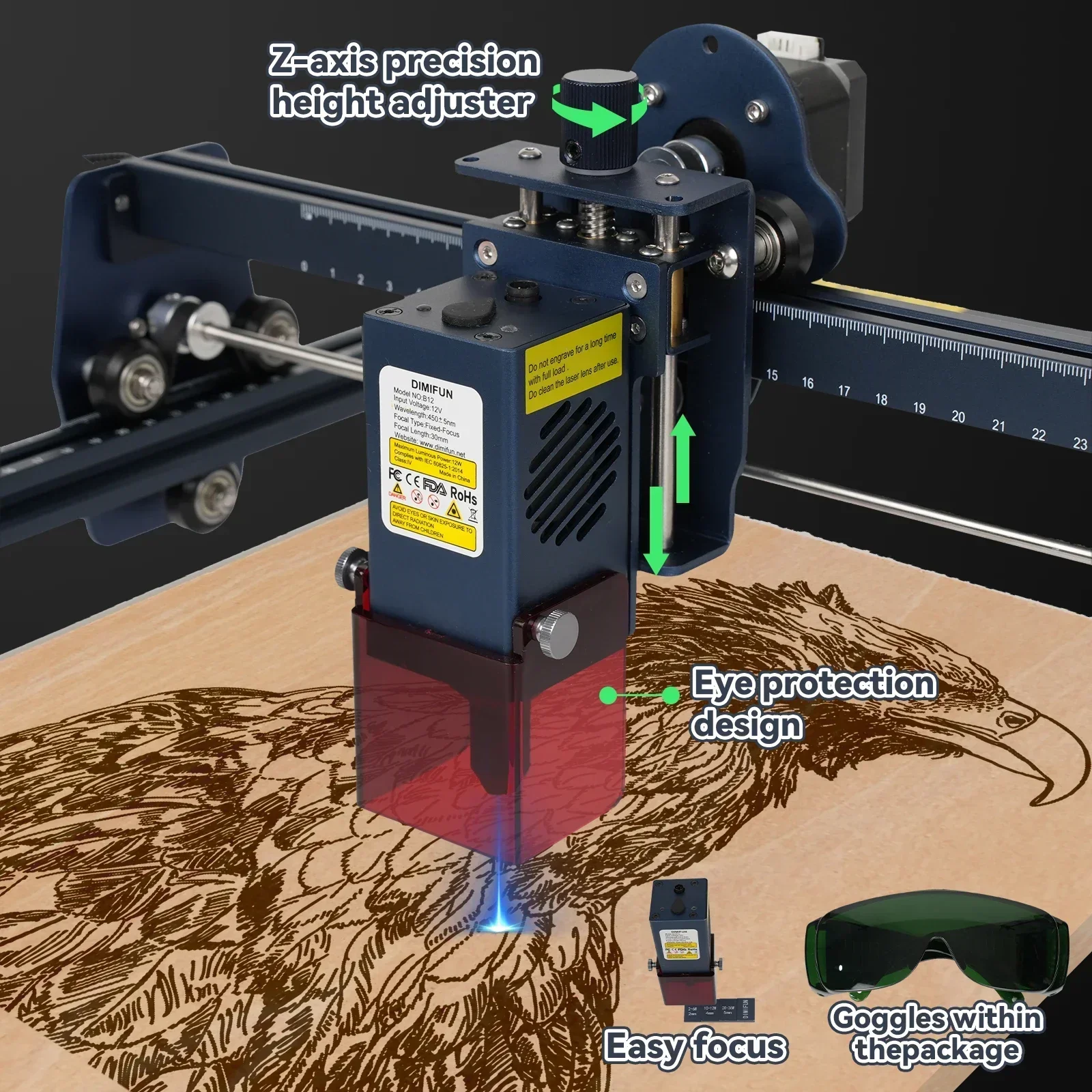 Get Creative z łatwością: grawerka laserowa DIMIFUN DM6 B12 z maszyną sterującą GRBL i aplikacją cięcie laserowe