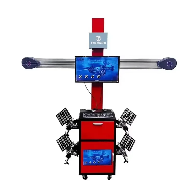 Trihero 2025 Hot Sale 3D Car Positioning Alignment Double Screen Removable for Car High Quality CE 3D Display Wheel Alignment