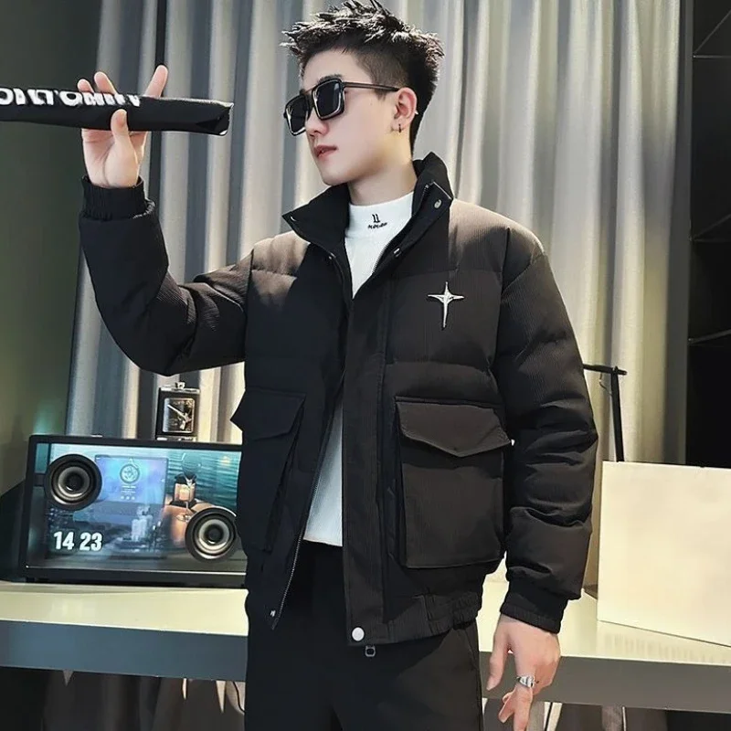 ​ メンズ暖かい冬用コート 2025年秋 プラスサイズ 厚手 ストリートウェア ジャケット 防風 快適なフィット感 ​