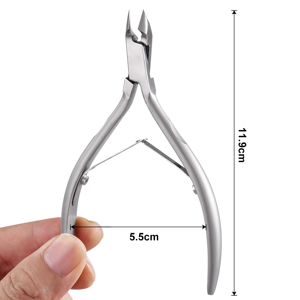 1Pcs 8mm 큐티클 니퍼 트리머 3/4 턱 큐티클 가위 스테인레스 스틸 클리퍼 커터 리무버 페디큐어 매니큐어 네일 도구