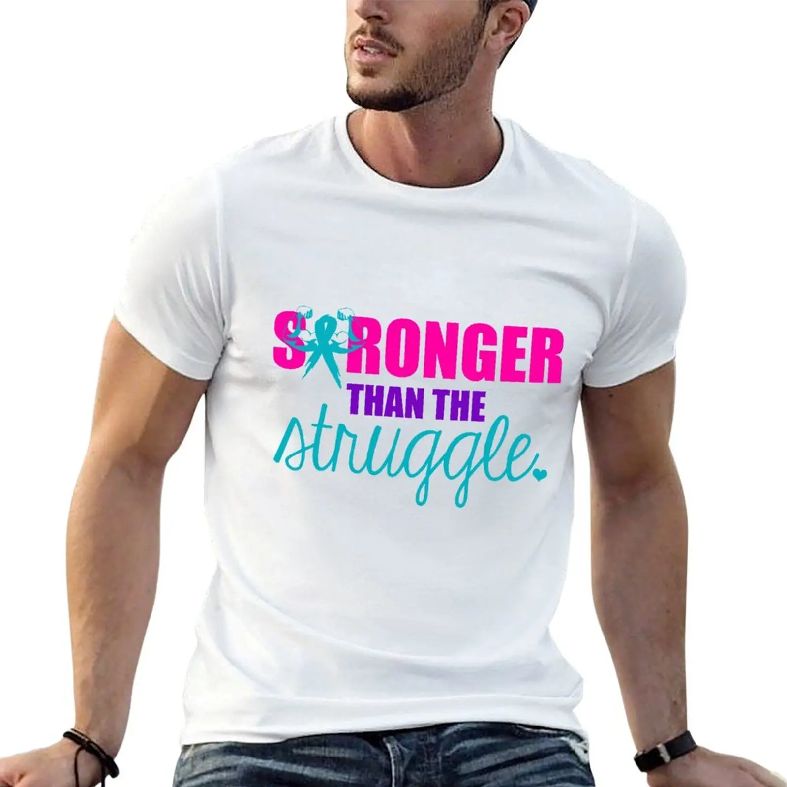 Stronger than the Struggle T-Shirt t shirts for man graphic vintage t shirt man luxury t shirt man designer T-shirt