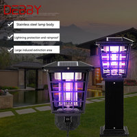 DEBBY Outdoor Solar Mosquito Lamp Killer Modern Vintage LED Insect Kill Light Waterproof For Garden Courtyard Porch