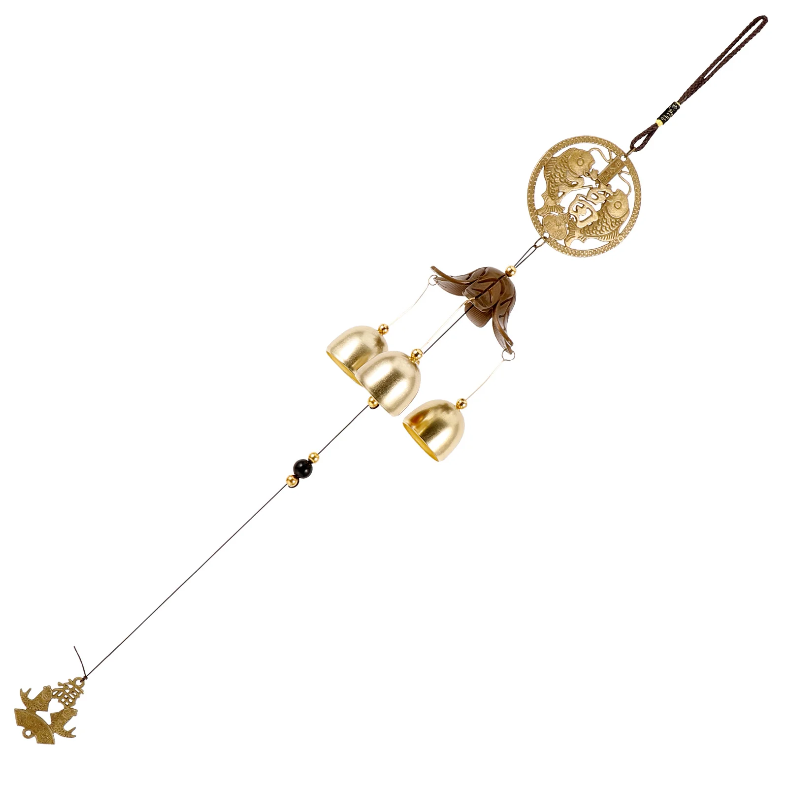 

Outdoor Wind Chime Garden Balcony Pendant Vintage Zinc Alloy Good Luck Bell Hanging Ornament Patio Decor Melodic Sound