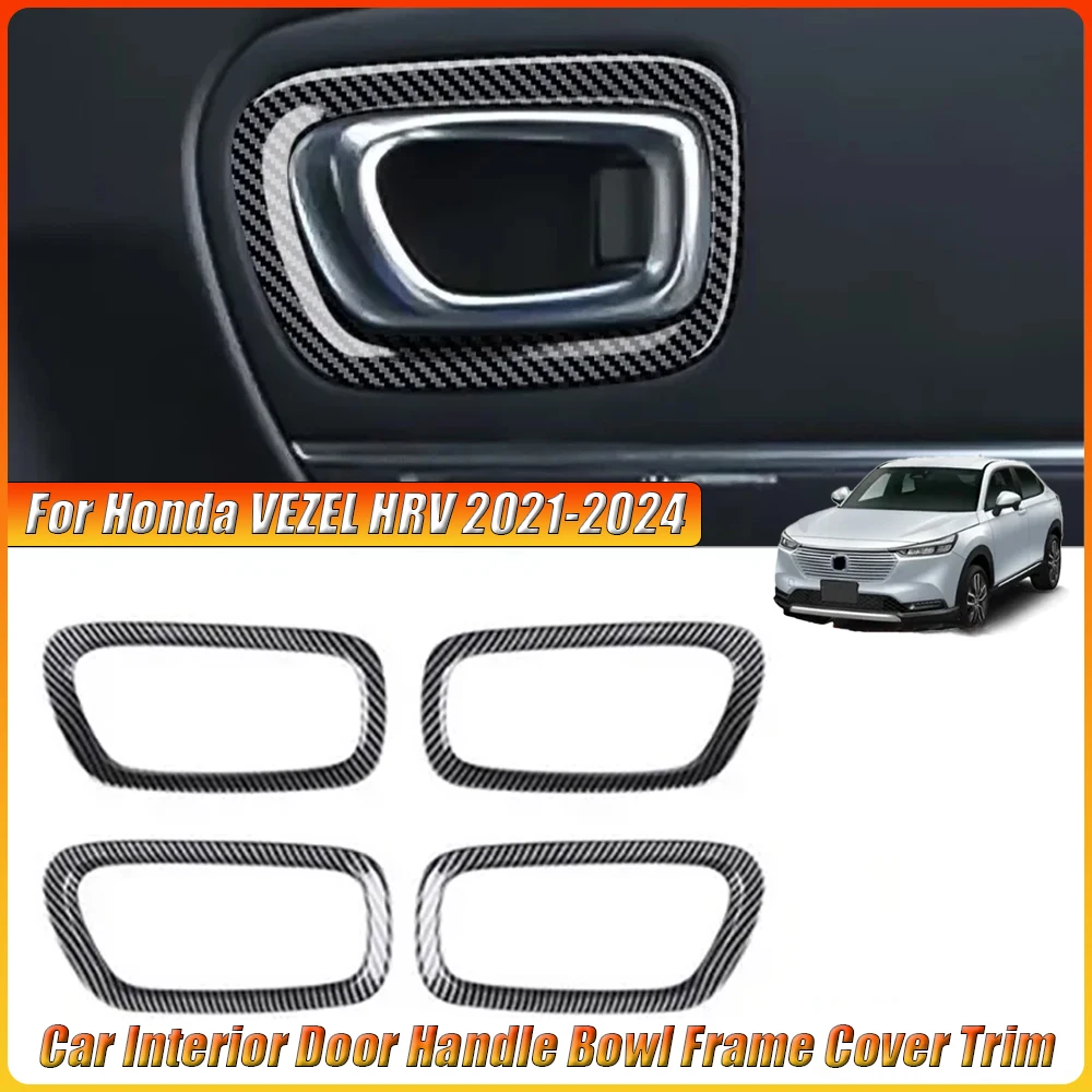 

For Honda VEZEL HRV 2021 2022 2023 2024 Car Interior Door Handle Bowl Frame Cover Trim Interior Accessories