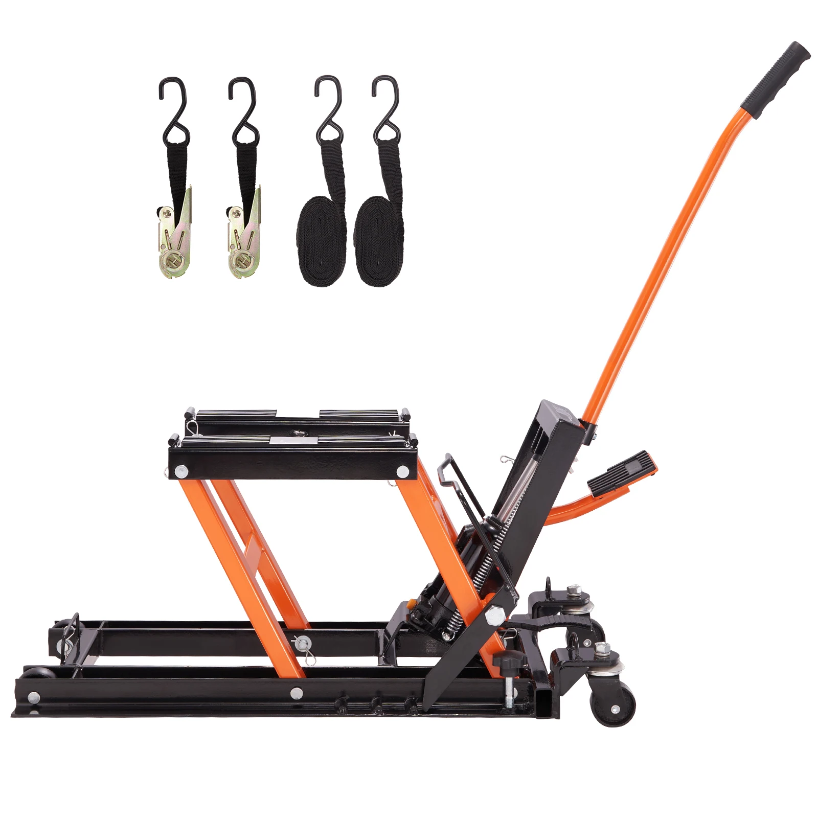 

SucceBuy Steel Hydraulic Motorcycle Jack Stand 1500 LBS ATV Scissor Lift Jack 4.7"-15" Scissor Lift Jack Stand for Motorcycle