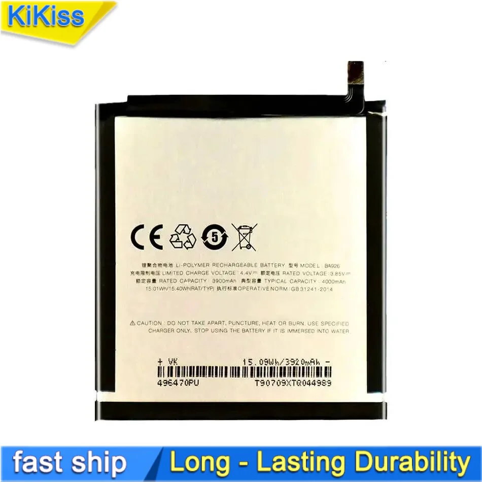 

Mobile Phone Battery Premium Replacement For Meizu 16XS M1926 M926H M926Q M926 BA926 High-Capacity 4000mAh