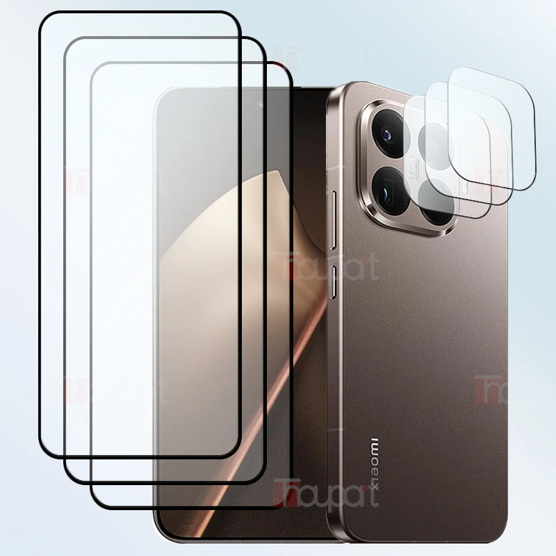 3 + 3 ترقية حديثا ل Xiaomi 15T Pro 15T الزجاج حامي الشاشة فيلم ل Xiaomi 15T برو لينة الألياف عدسة الكاميرا فيلم #1