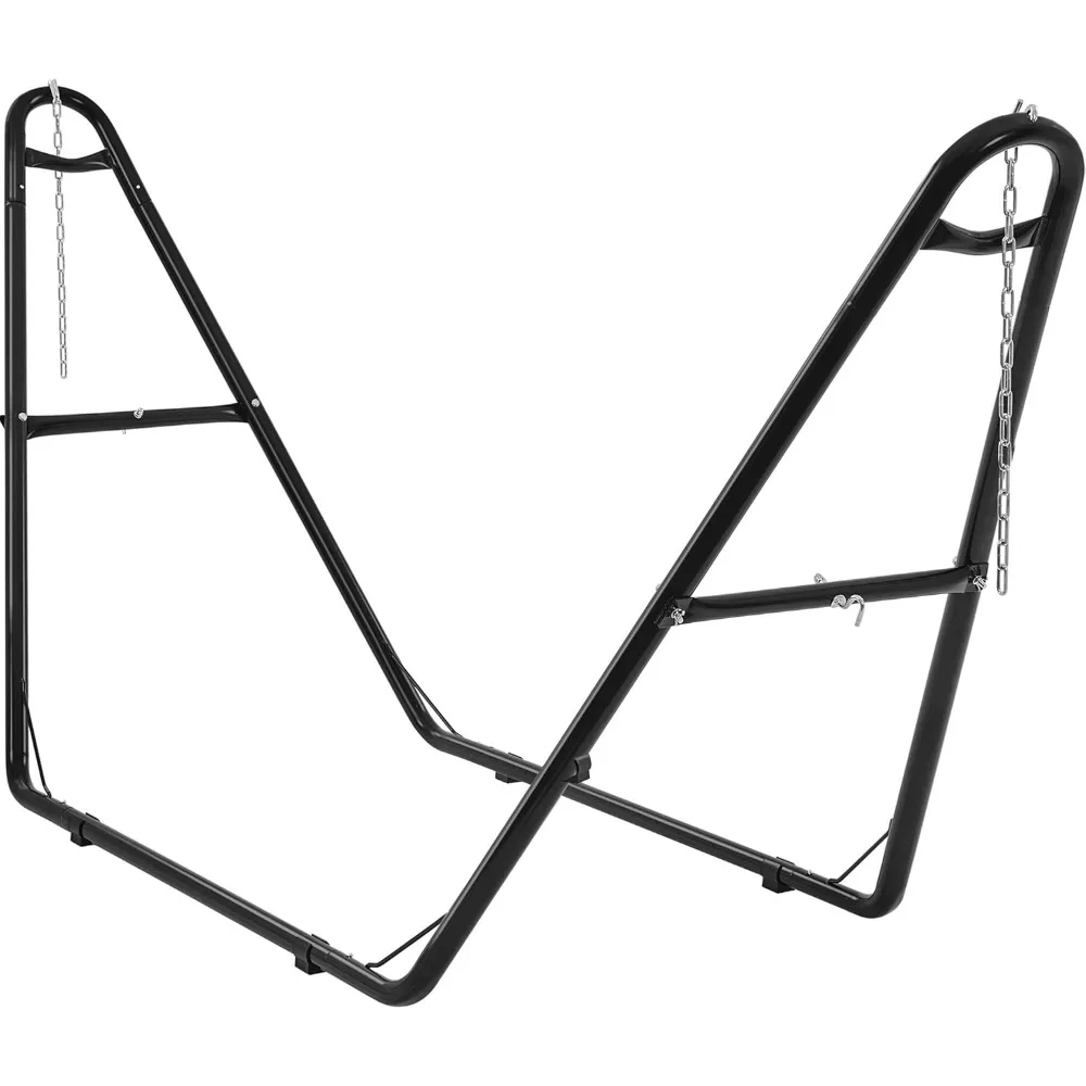 Universal-Hängematten ständer, Hochleistungs-Doppelrohr-Hängematten ständer aus Stahl für 9-6, 5 Fuß Hängematten mit einer Kapazität von 14,5 lb.