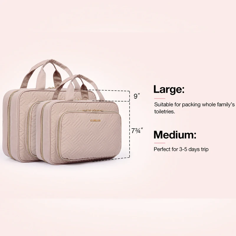 Imagem -06 - Bagsmart-grande Bolsa Cosmético Impermeável para Mulheres Bolsa de Maquiagem Organizador de Viagem Bolsas de Toalete Senhoras Compõem o Bolsa