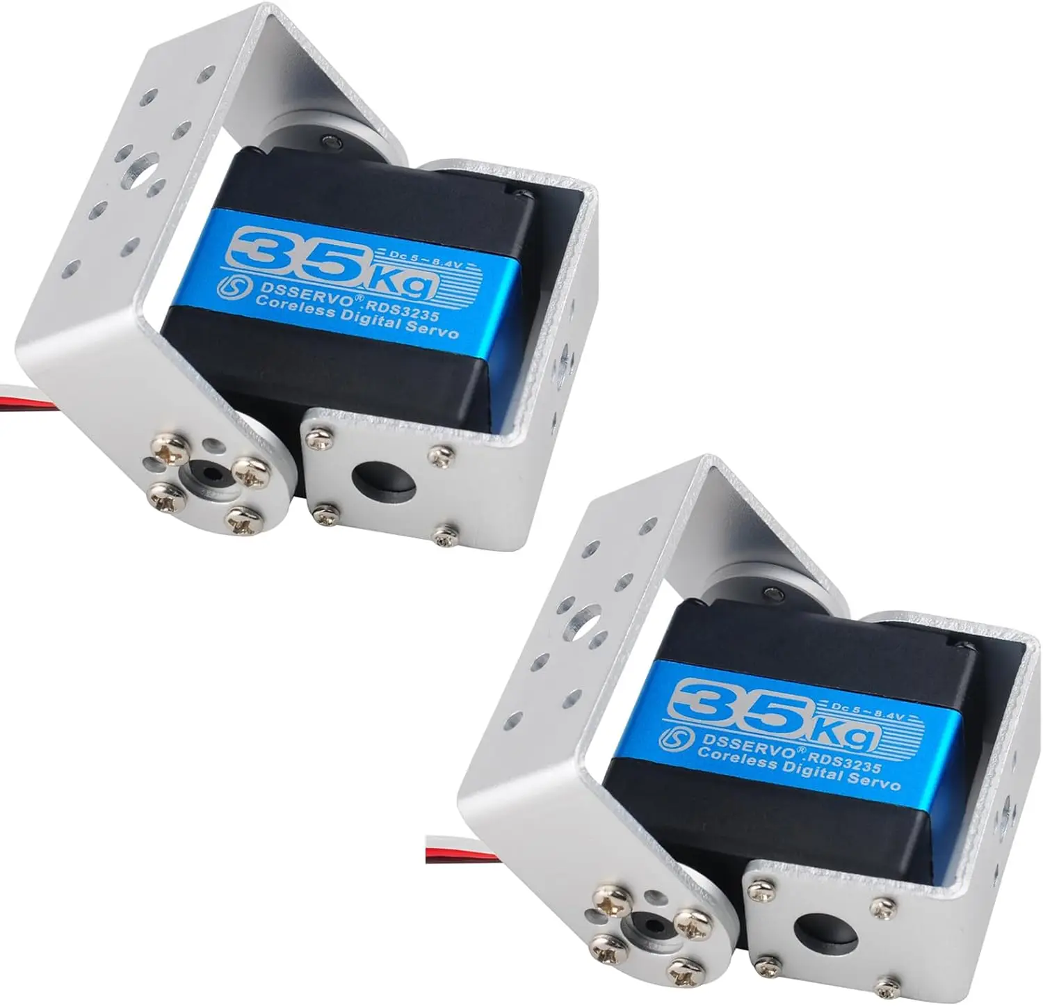 

2 Sets 35KG RDS3235 High Torque Digital Servo Metal Gear Coreless Motor Servo 270 Degree with Bracket Arm Plate for RC Robot