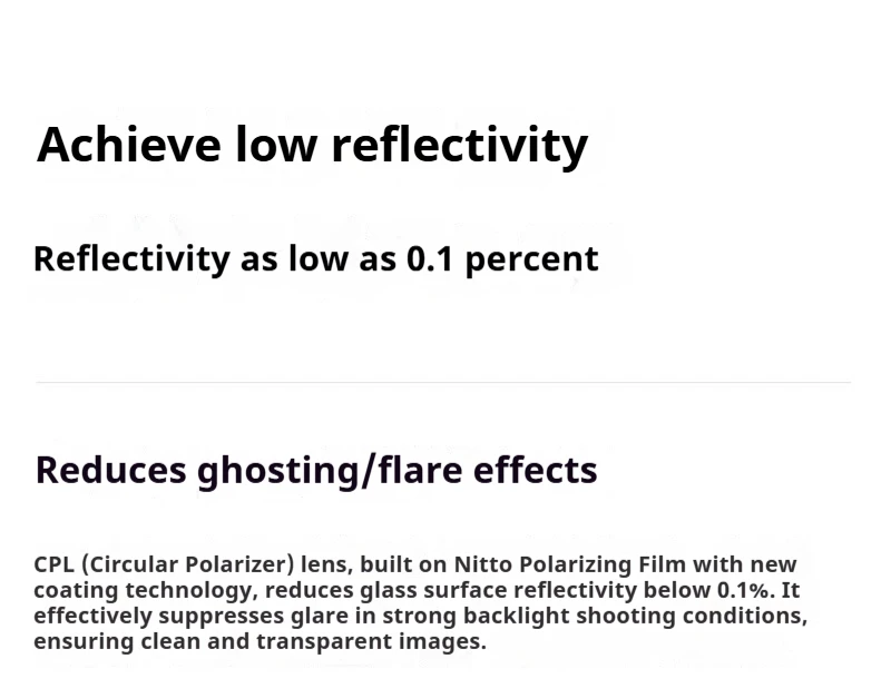 Kase CPL-Polarisationsfilter der 3. Generation: Eliminiert Blendung, polarisiert das Licht und verbessert die Farbsättigung. – Detail 3