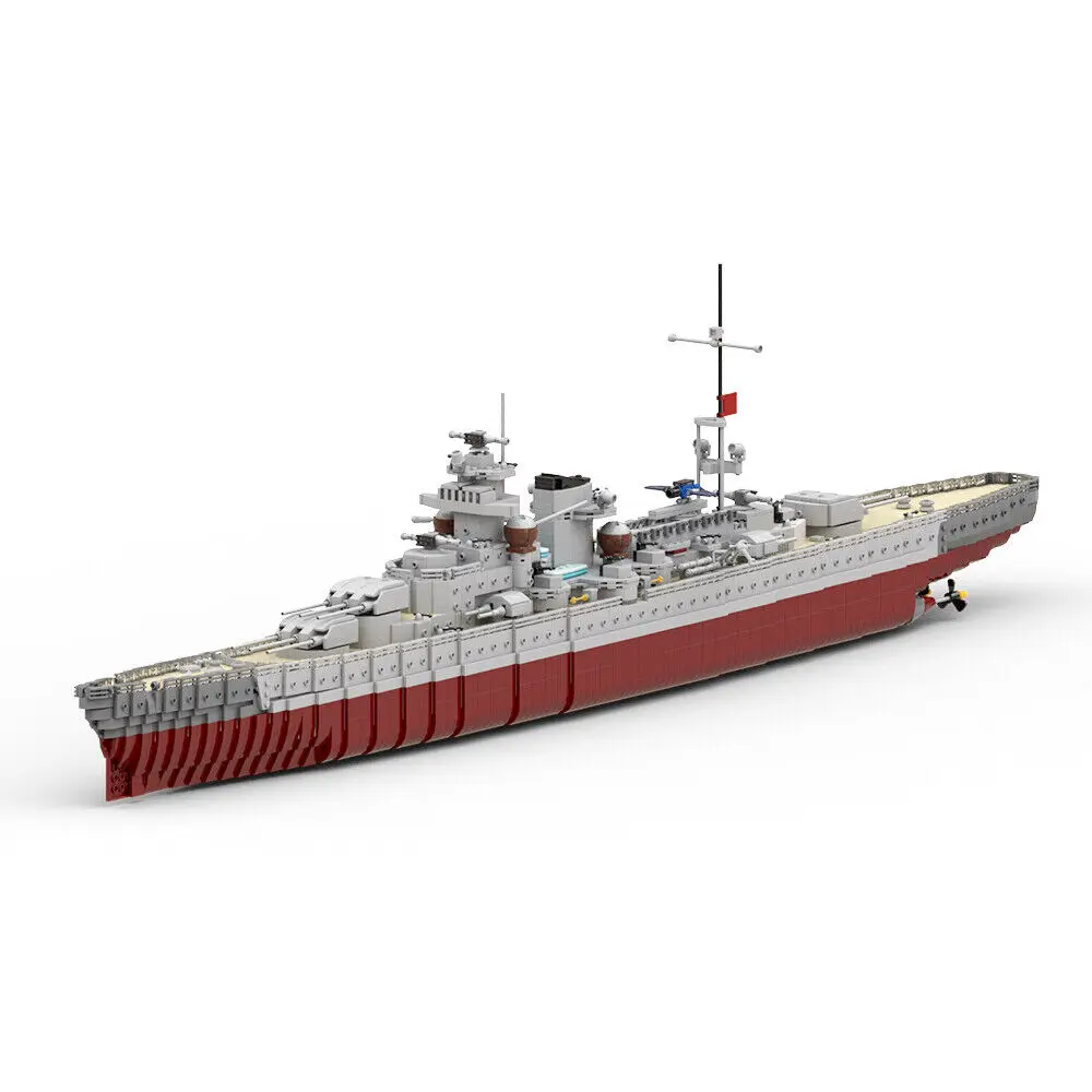 The Gneisenau Battleship 1:200 Scale Model 4694 Pieces Building Toys MOC Build