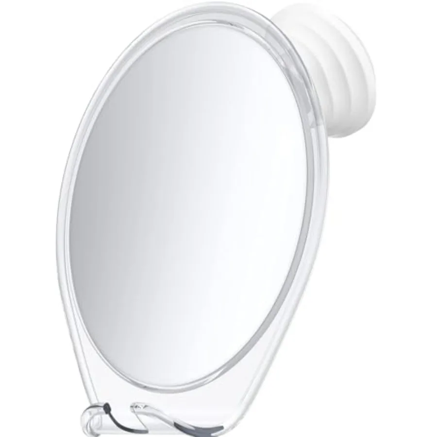 

Fogless Shower Mirror with Suction Mount and Swivel Anti-Fog Acrylic Bathroom Mirror for Shaving Built-in Razor Holder, Easy In