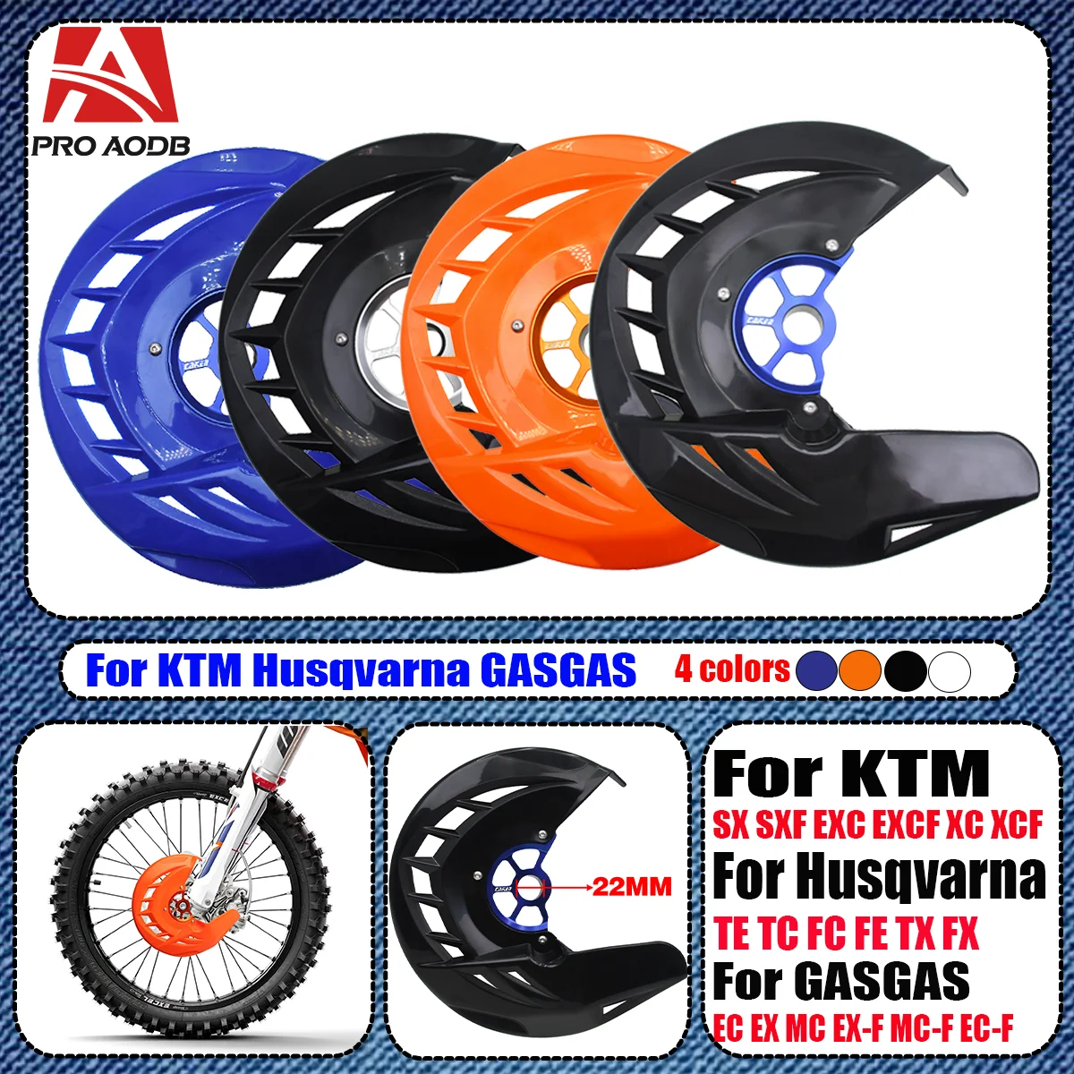 

22mm 26mm Front Brake Disc Guard For KTM SX SXF XC XCF EXC EXCF XCW TC FC TE FE 125-530 2015-2020 2021 Motorcycle Brake Cover