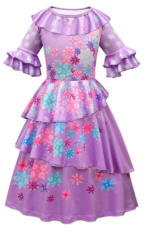 Magic House Kostuum Prinses Bluey Poppy Jurk Pak Voor Meisjes Kinderen Anime Halloween Carnaval Feest Mirabel Cosplay Isabela Outfit